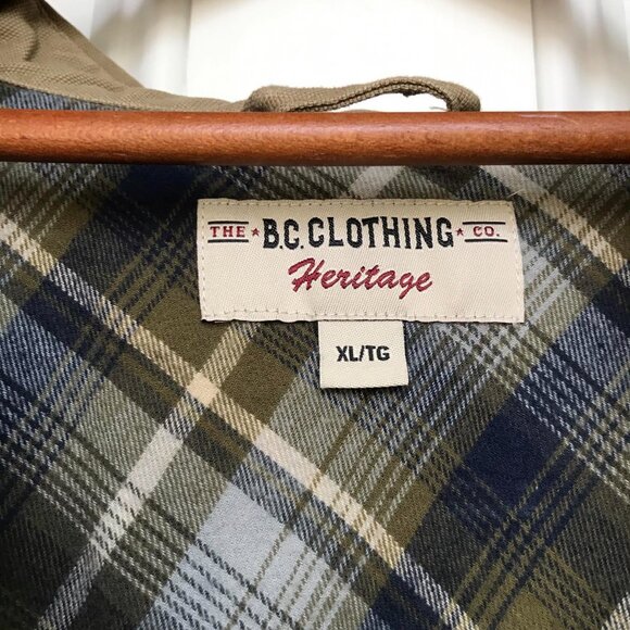 B.C. Clothing Heritage Men's XL Tan Button Up Shirt *READ* - Picture 3 of 9